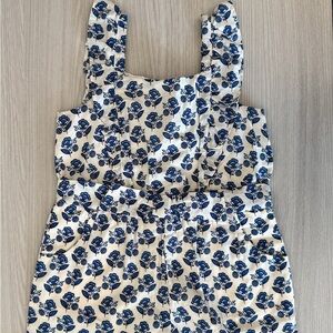 Janie and Jack Navy Floral Kids Romper